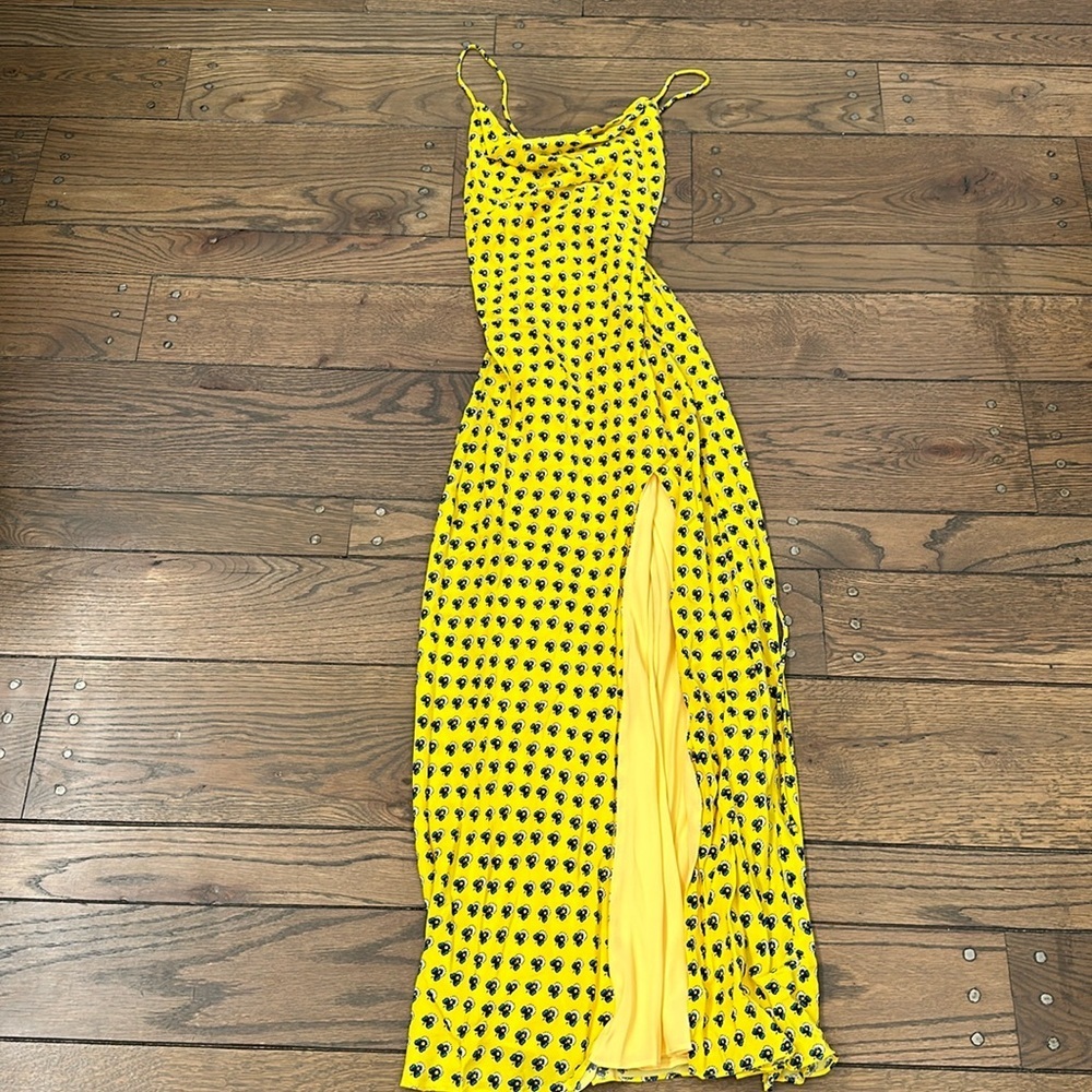 NWT Staud Bellamy Lace Up Back Floral Dress Soleil Calico - Picture 2 of 8